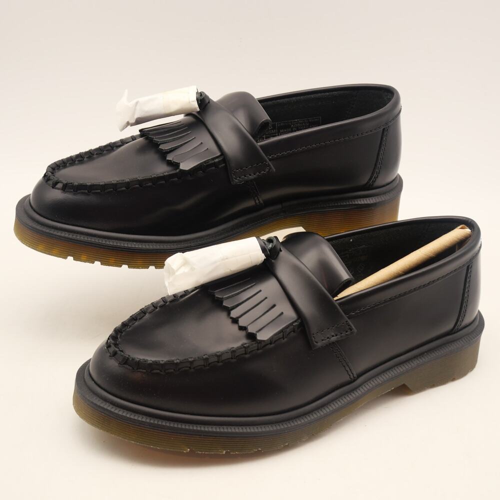 NEW Dr. Martens Women's 10 Adrian Tassel Loafers Black Leather Men's 9 Docs